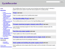 Tablet Screenshot of cyclerecorder.org